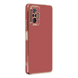 Newface Xiaomi Redmi Note 10 Pro Kılıf Volet Silikon - Kırmızı
