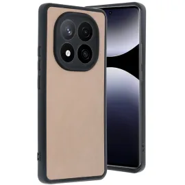 Newface Xiaomi Redmi Note 14 Pro 5G Kılıf Aras Deri Kapak - Pudra