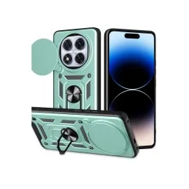 Newface Xiaomi Redmi Note 14 Pro Plus Kılıf Pars Lens Yüzüklü Silikon - Yeşil