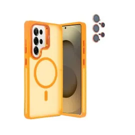 Joko Samsung Galaxy S25 Ultra Flet Lens Magsafe Kapak - Turuncu