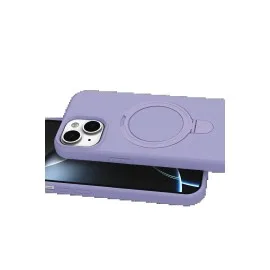 Newface Apple iPhone 15 Regal Magsafe Standlı Kapak - Lila