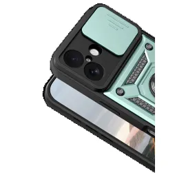 Newface Apple Iphone 17 Pars Lens Yüzüklü Silikon - Yeşil