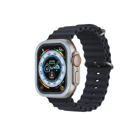 Newface Apple Watch Ultra 49mm Alüminyum Kasa Cam Ekran Koruyucu - Mavi