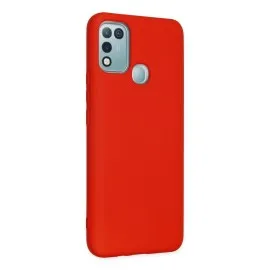Newface İnfinix Hot 10 Play Kılıf Nano Içi Kadife  Silikon - Kırmızı