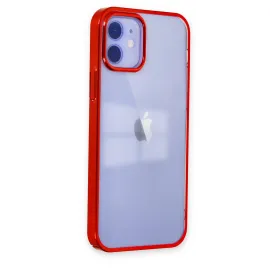 Newface Iphone 12 Kılıf Element Silikon - Kırmızı