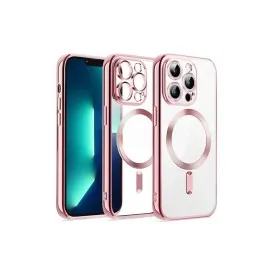 Newface iPhone 12 Pro Kılıf Kross Magneticsafe Kapak - Rose