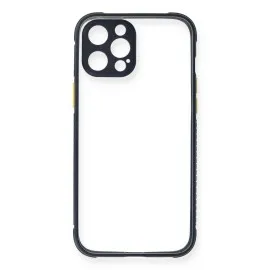 Newface Iphone 12 Pro Kılıf Miami Şeffaf Silikon - Lacivert