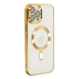 Newface iPhone 12 Pro Max Kılıf Kross Magneticsafe Kapak - Gold