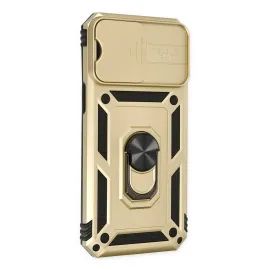 Newface Iphone 14 Pro Kılıf Pars Lens Yüzüklü Silikon - Gold