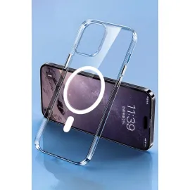Newface Iphone 14 Pro Max Kılıf Tron Şeffaf Magsafe Kapak - Şeffaf