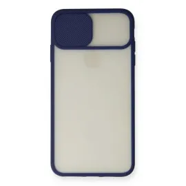 Newface Iphone X Kılıf Palm Buzlu Kamera Sürgülü Silikon - Lacivert