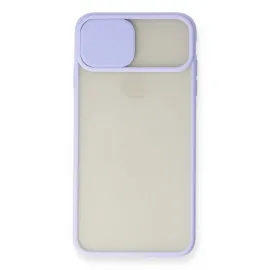 Newface Iphone Xs Max Kılıf Palm Buzlu Kamera Sürgülü Silikon - Lila