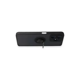 Newface Realme C53 Kılıf Montreal Yüzüklü Silikon Kapak - Siyah