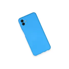 Newface Samsung Galaxy A04 Kılıf Nano Içi Kadife Silikon - Mavi