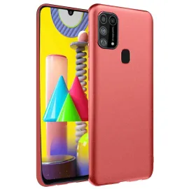 Newface Samsung Galaxy M31 Kılıf Nano Içi Kadife Silikon - Kiremit