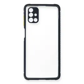 Newface Samsung Galaxy M51 Kılıf Miami Şeffaf Silikon  - Lacivert