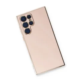 Newface Samsung Galaxy S22 Ultra Kılıf Volet Silikon - Pembe