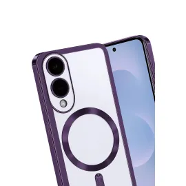 Newface Samsung Galaxy S25 Edge Kross Magneticsafe Kapak - Mor