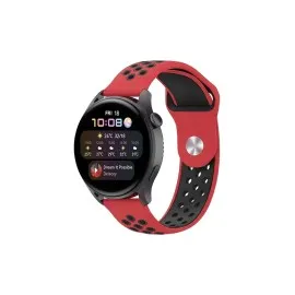 Newface Watch 20Mm Spor Delikli Kordon - Kırmızı-Siyah