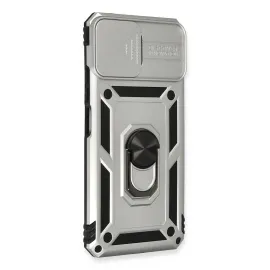 Newface Xiaomi Mi 11 Lite Kılıf Pars Lens Yüzüklü Silikon - Gümüş