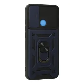 Newface Xiaomi Redmi 9C Kılıf Pars Lens Yüzüklü Silikon - Lacivert