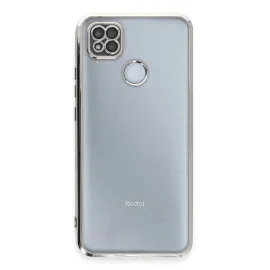 Newface Xiaomi Redmi 9C Kılıf Razer Lensli Silikon - Gümüş