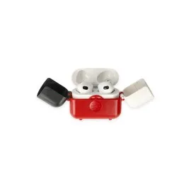 Newface Airpods 3 (3.nesil) Basmalı Kılıf - Kırmızı-Siyah-Beyaz