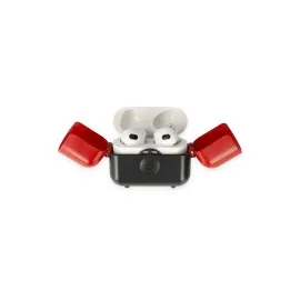 Newface Airpods 3 (3.nesil) Basmalı Kılıf - Siyah-Kırmızı