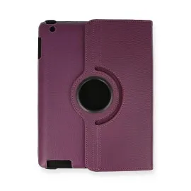 Newface Ipad 4 9.7 Kılıf 360 Tablet Deri Kılıf - Mürdüm