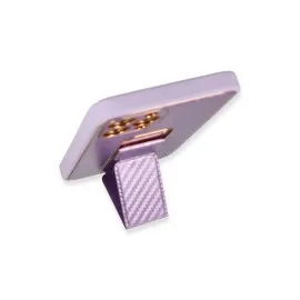 Newface Iphone 12 Pro Kılıf Coco Karbon Standlı Kapak - Mor