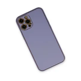 Newface Iphone 12 Pro Max Kılıf Coco Deri Silikon Kapak - Açık Lila