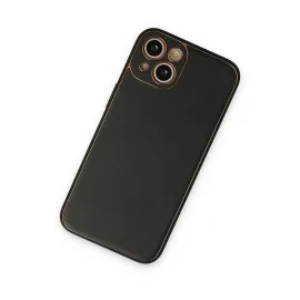 Newface Iphone 14 Plus Kılıf Coco Deri Silikon Kapak - Siyah