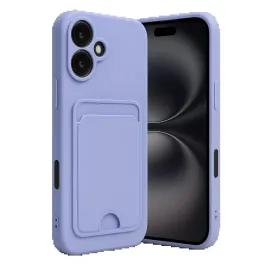 Newface Iphone 16 Kılıf Kelvin Kartvizitli Silikon - Lila