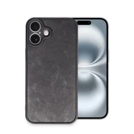 Newface Iphone 16 Plus Kılıf Aras Deri Kapak - Siyah