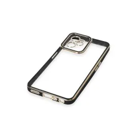 Newface Realme C35 Kılıf Liva Lens Silikon - Siyah