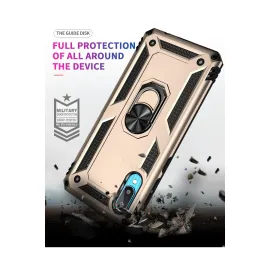 Newface Samsung Galaxy A02 Kılıf Sofya Yüzüklü Silikon Kapak - Gold