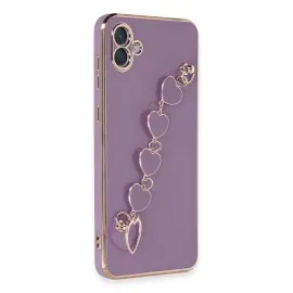 Newface Samsung Galaxy A04E Kılıf Esila Silikon - Mor