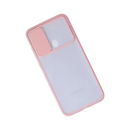 Newface Samsung Galaxy A11 Kılıf Palm Buzlu Kamera Sürgülü Silikon - Pembe