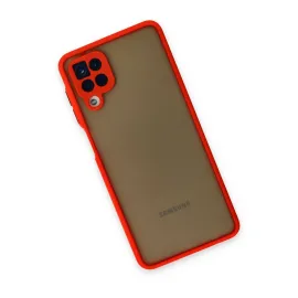Newface Samsung Galaxy A12 Kılıf Montreal Silikon Kapak - Kırmızı