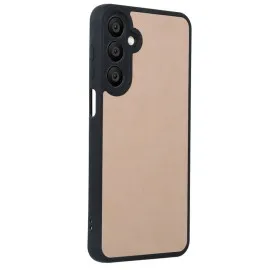 Newface Samsung Galaxy A16 5G Kılıf Aras Deri Kapak - Pudra