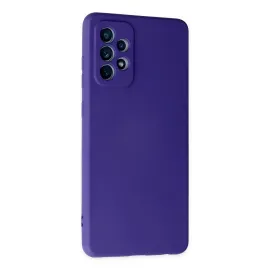 Newface Samsung Galaxy A72 Kılıf Nano Içi Kadife Silikon - Mor