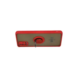 Newface Samsung Galaxy M51 Kılıf Montreal Yüzüklü Silikon Kapak - Kırmızı