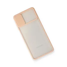 Newface Samsung Galaxy M51 Kılıf Palm Buzlu Kamera Sürgülü Silikon - Pembe