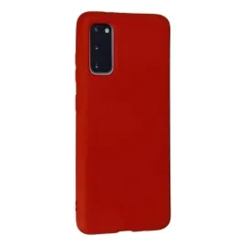 Newface Samsung Galaxy S20 Kılıf Nano Içi Kadife Silikon - Kırmızı