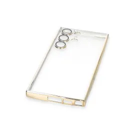 Newface Samsung Galaxy S23 Ultra Kılıf Razer Lensli Silikon - Gold