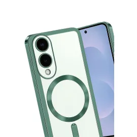 Newface Samsung Galaxy S25 Edge Kross Magneticsafe Kapak - Koyu Yeşil