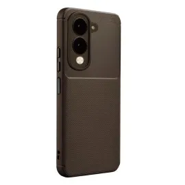 Newface Vivo Y29S Auto Focus Karbon Kapak - Kahverengi