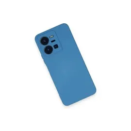 Newface Vivo Y35 Kılıf Nano Içi Kadife Silikon - Mavi