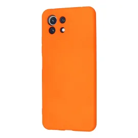 Newface Xiaomi Mi 11 Lite Kılıf Nano Içi Kadife Silikon - Turuncu