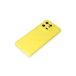 Newface Xiaomi Mi 13 Pro Kılıf Nano Içi Kadife Silikon - Sarı